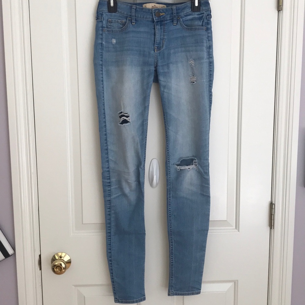 Hollister Super Skinny Ripped Jeans